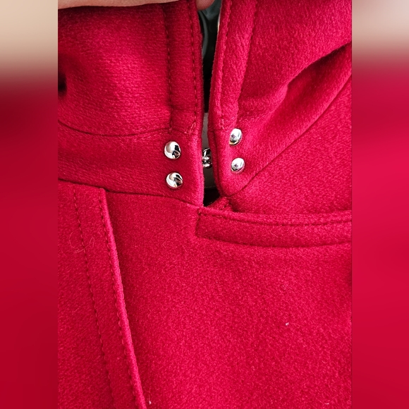 BANANA REPUBLIC Red Long Wool Coat - Picture 10 of 12